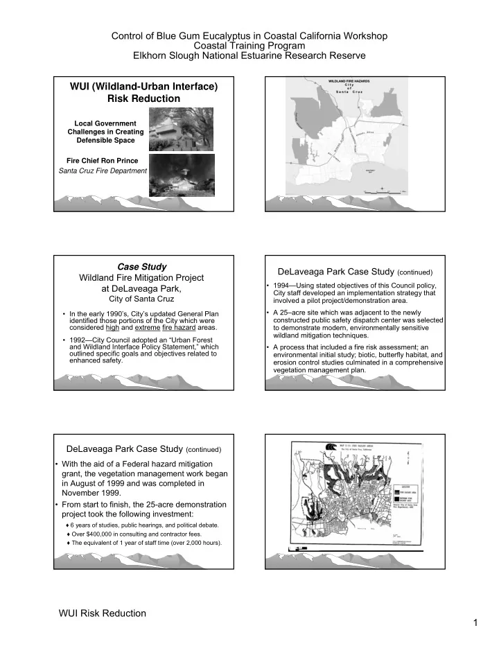 wui wildland urban interface risk reduction