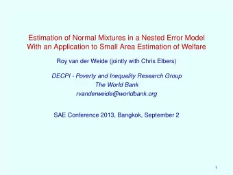 Estimation of Normal Mixtures in a Nested Error Model  With an Application to Small Area Estimation