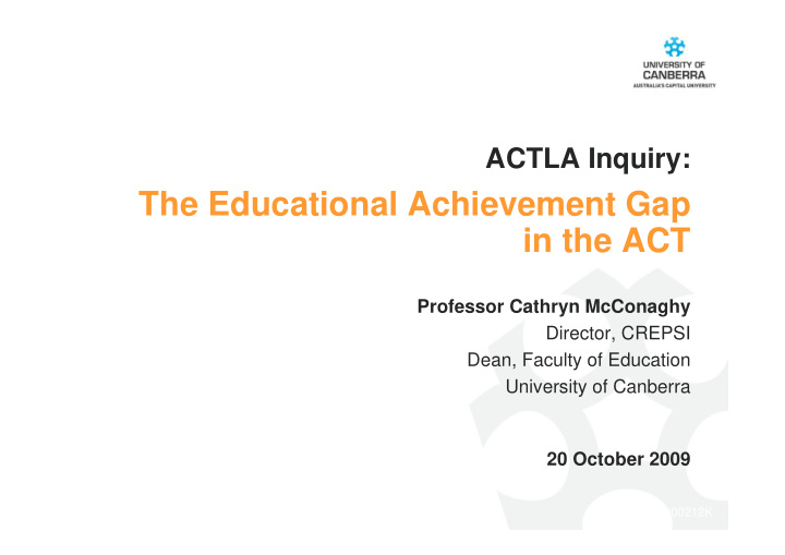 the educational achievement gap in the act