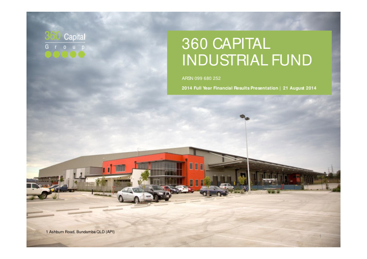 360 capital industrial fund