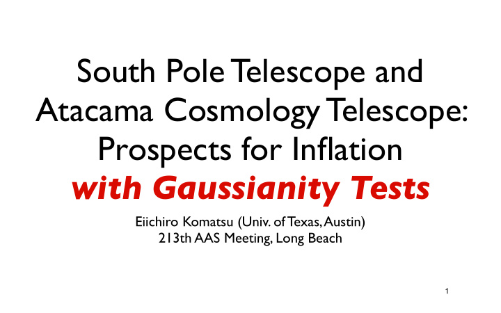 south pole telescope and atacama cosmology telescope