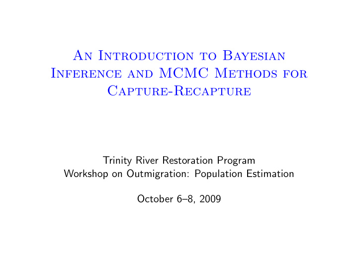 an introduction to bayesian inference and mcmc methods