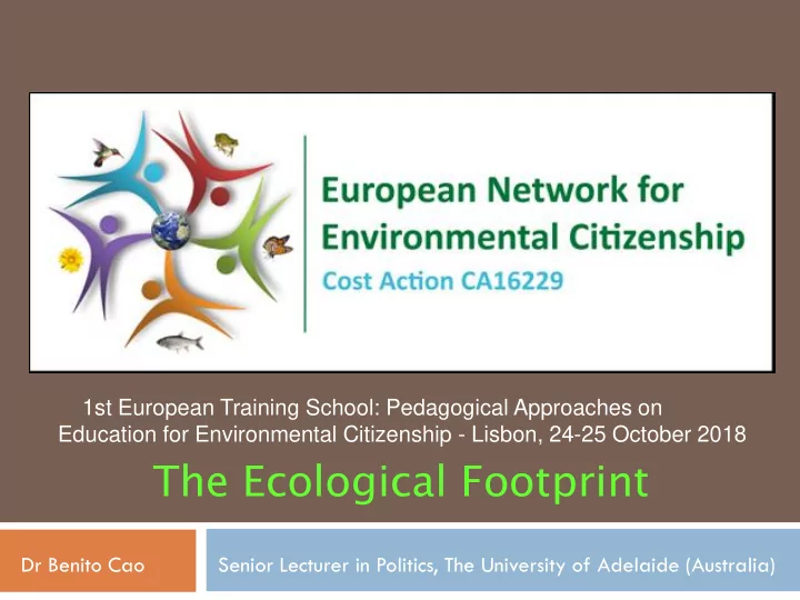 the ecological footprint