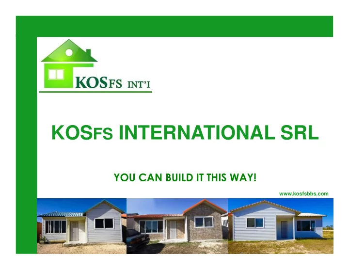 kos fs international srl