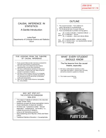 { a) policy evaluation  (treatment effects  )  Old b) attribution  but for  gems