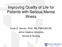 improving quality of life for patients with serious