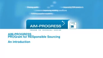 An introduction  Who is AIM-PROGRESS?  A Global Forum  of fast moving consumer goods