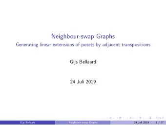 Neighbour-swap Graphs  Generating linear extensions of posets by adjacent transpositions  Gijs