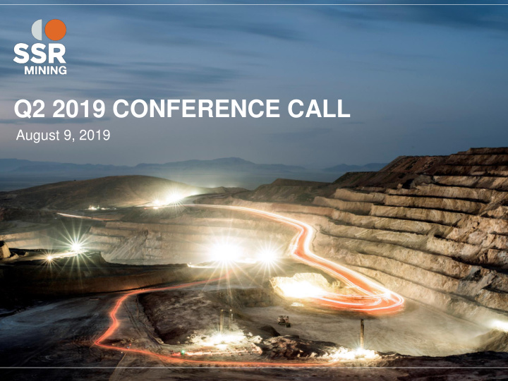 q2 2019 conference call