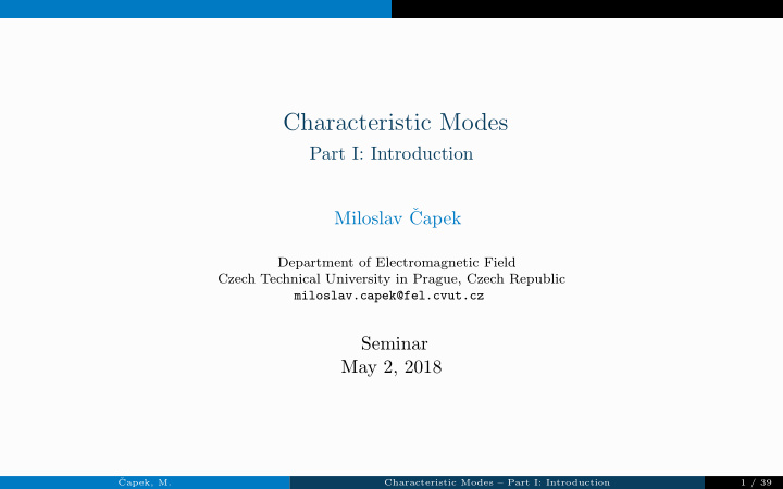 characteristic modes