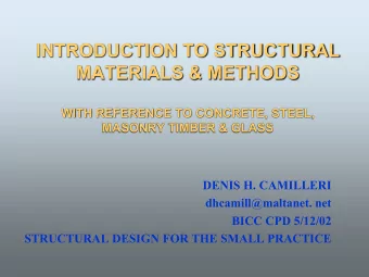 WITH REFERENCE TO CONCRETE, STEEL,  MASONRY TIMBER &amp; GLASS  DENIS H. CAMILLERI