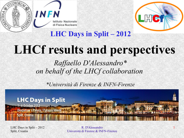 lhcf results and perspectives