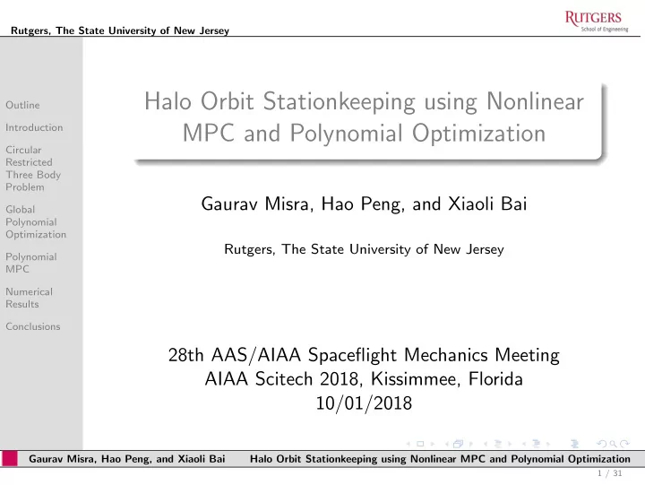 halo orbit stationkeeping using nonlinear