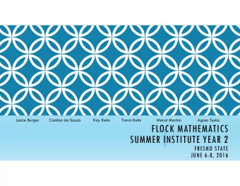 FLOCK MATHEMATICS  SUMMER INSTITUTE YEAR 2  FRESNO STATE  JUNE 6-8, 2016  Figure 1. Descriptions of