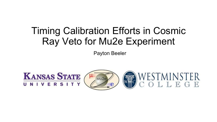 timing calibration efforts in cosmic ray veto for mu2e