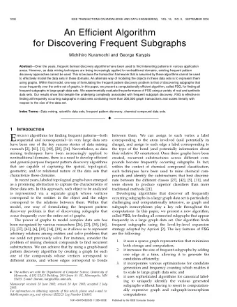 E FFICIENT algorithms for finding frequent patternsboth  between them. We can assign to each