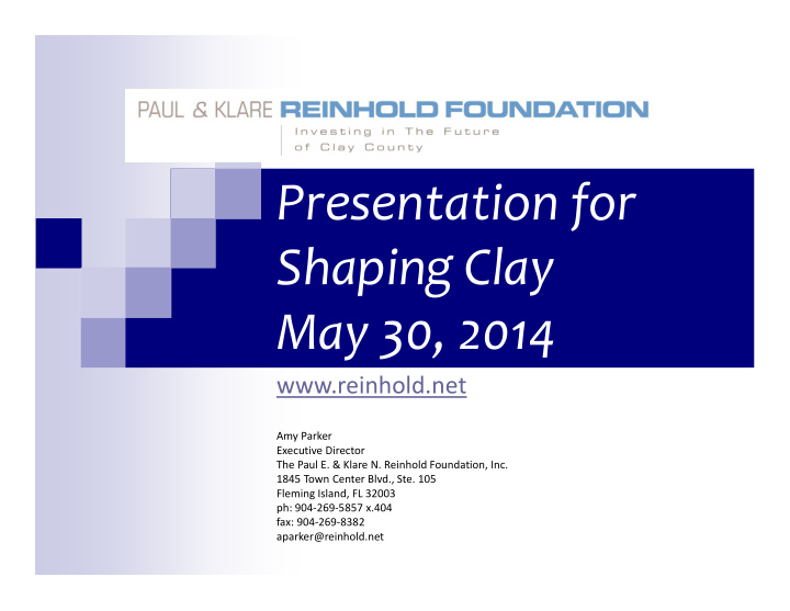 presentation for shaping clay may 30 2014