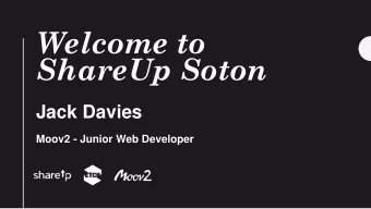 ShareUp Soton  Jack Davies  Moov2 - Junior Web Developer  Imposter  Syndrome  Are you lucky,
