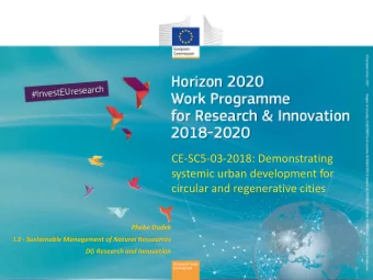 circular and regenerative cities  Phebe Dudek  I.3 - Sustainable Management of Natural Ressources