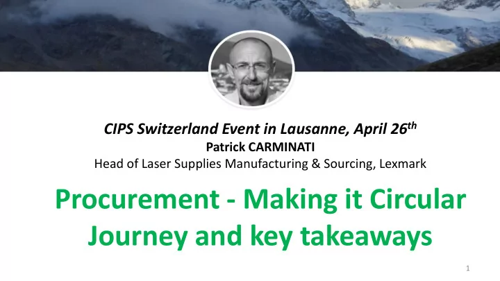 journey and key takeaways