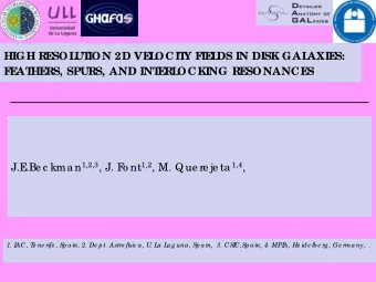 .Be c kma n 1,2,3 , J. F o nt 1,2 , M. Que re je ta 1,4 ,  J.E  1. I  AC, T  e ne rife , Spain, 2.