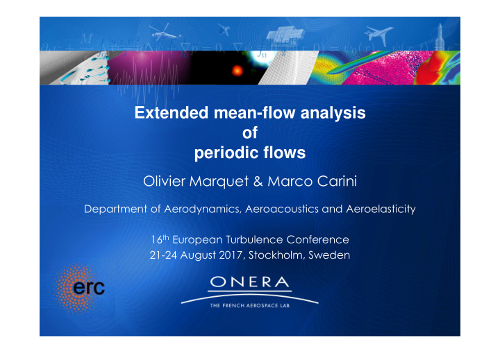 extended mean flow analysis of periodic flows