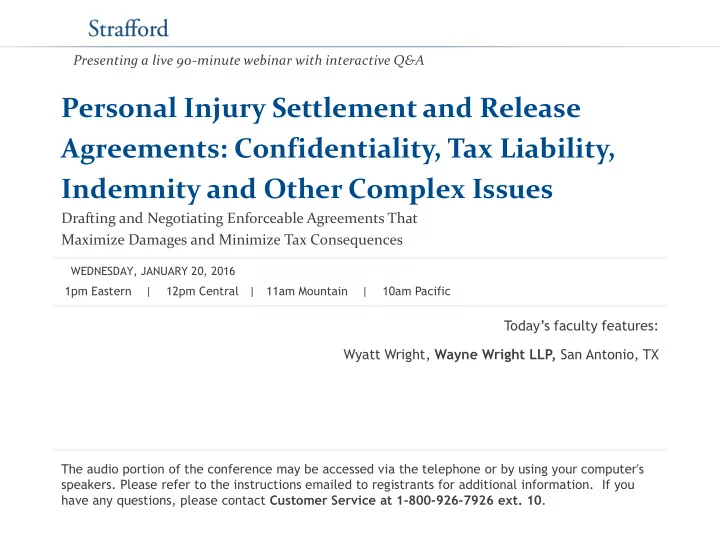 indemnity and other complex issues