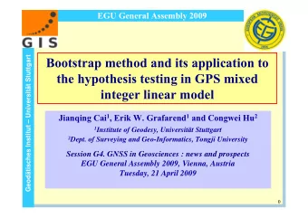 Bootstrap method and its application to  the hypothesis testing in GPS mixed  integer linear model