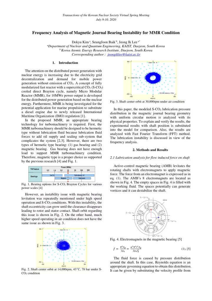 frequency analysis of magnetic journal bearing
