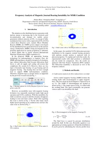 Frequency Analysis of Magnetic Journal Bearing Instability for MMR Condition Dokyu Kim a ,