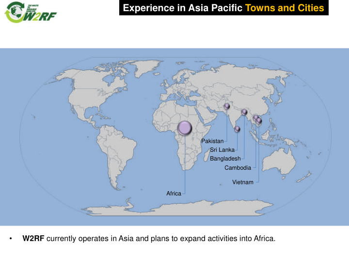 experience in asia pacific towns and cities