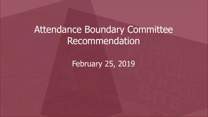 recommendation