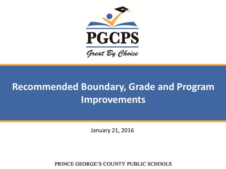 recommended boundary grade and program