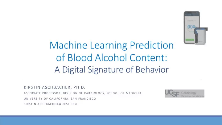 machine learning prediction
