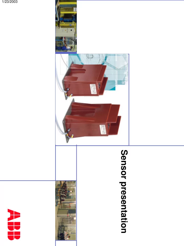 sensor presentation product scope
