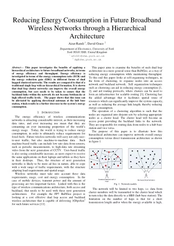 Reducing Energy Consumption in Future Broadband  Wireless Networks through a Hierarchical
