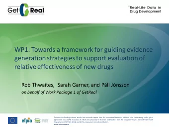 Rob Thwaites,  Sarah Garner, and Pll Jnsson  on behalf of Work Package 1 of GetReal  The
