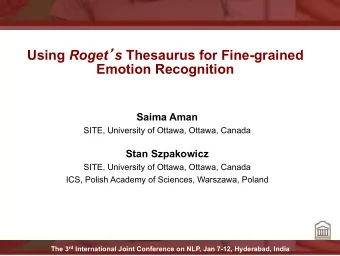 Overview  Objective  Recognize emotive meaning of text  Motivation  Growing interest