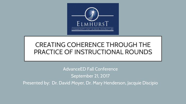 creating coherence through the practice of instructional