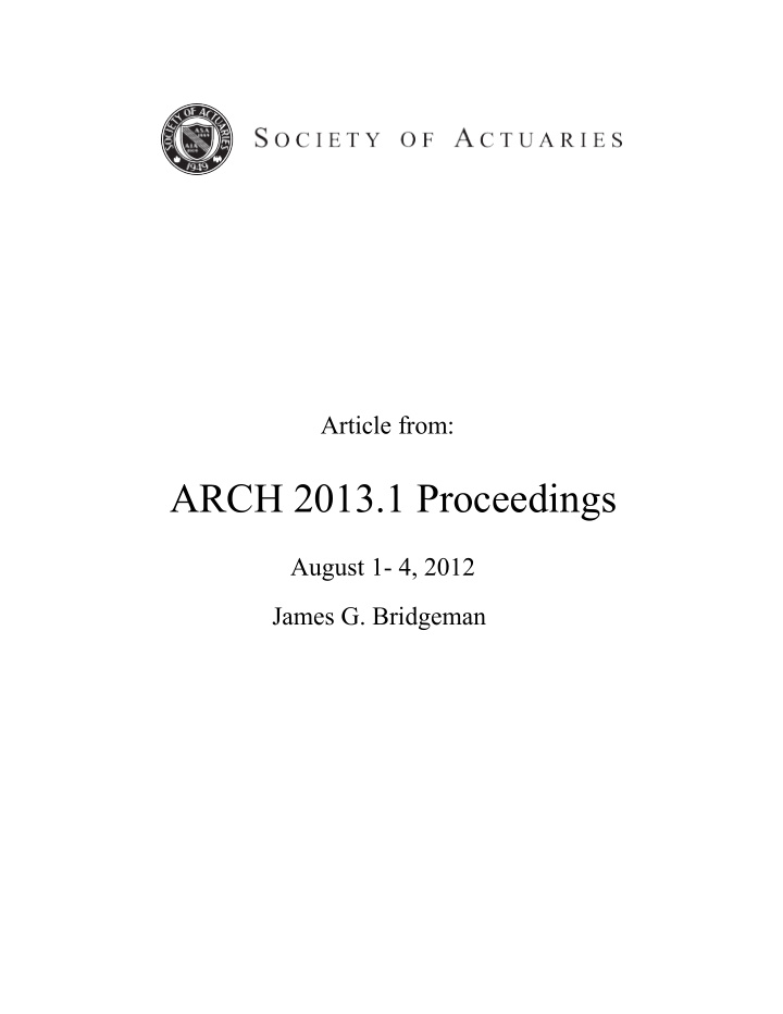arch 2013 1 proceedings
