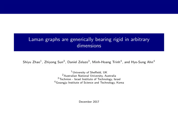 laman graphs are generically bearing rigid in arbitrary