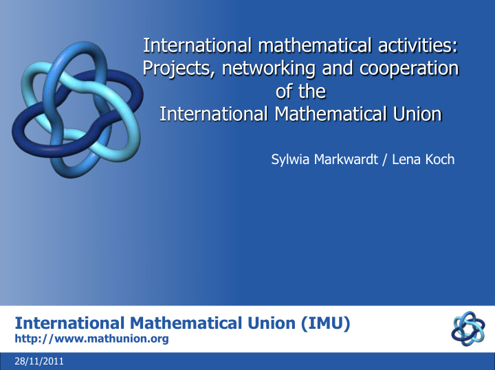 international mathematical activities