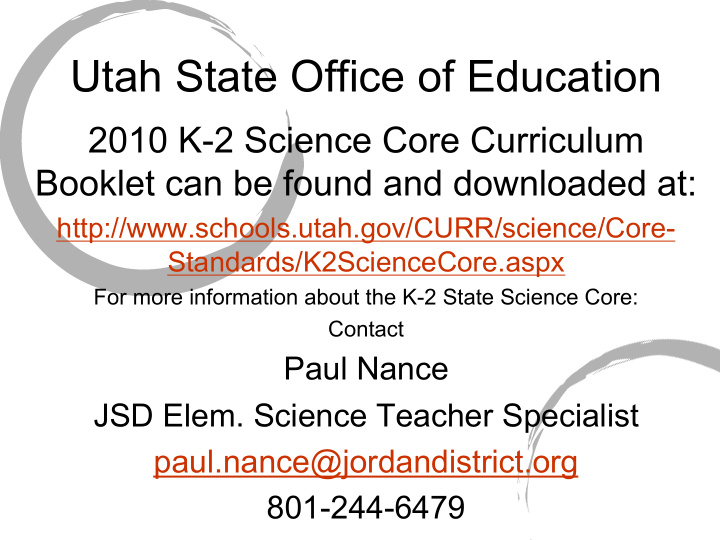 utah state office of education