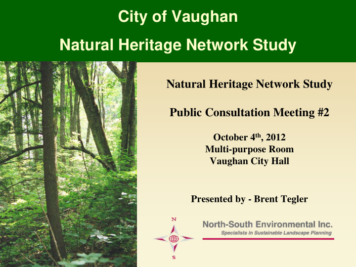 city of vaughan natural heritage network study