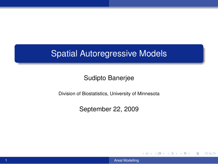 spatial autoregressive models