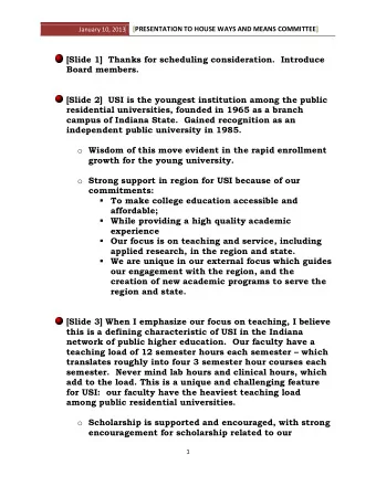 [Slide 1]  Thanks for scheduling consideration.  Introduce  Board members.  [Slide 2]  USI is the