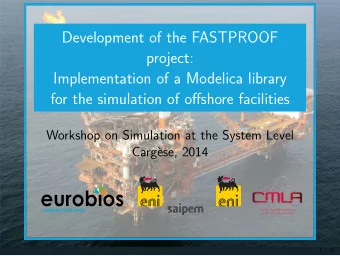Development of the FASTPROOF  project:  Implementation of a Modelica library  for the simulation of