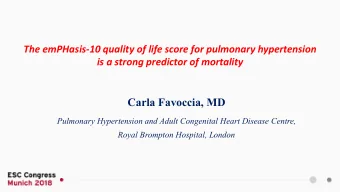 Carla Favoccia, MD  Pulmonary Hypertension and Adult Congenital Heart Disease Centre,  Royal
