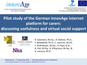 Pilot study of the German innovAge internet  platform for carers: discussing usefulness and virtual