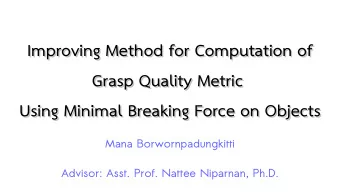 Improving Method for Computation of  Improving Method for Computation of  Grasp Quality Metric